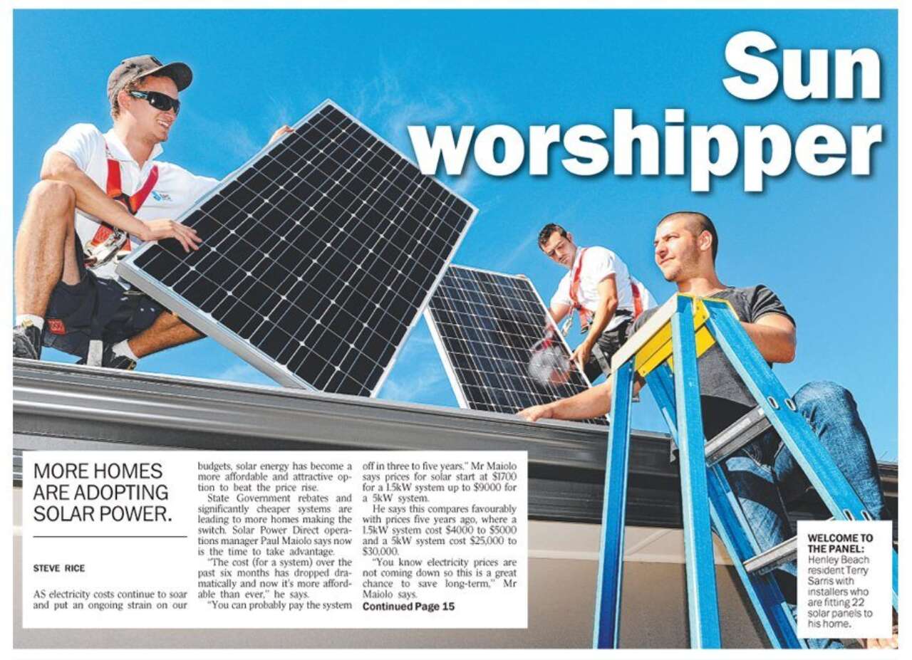 Sun Worshipper – The Advertiser Editorial